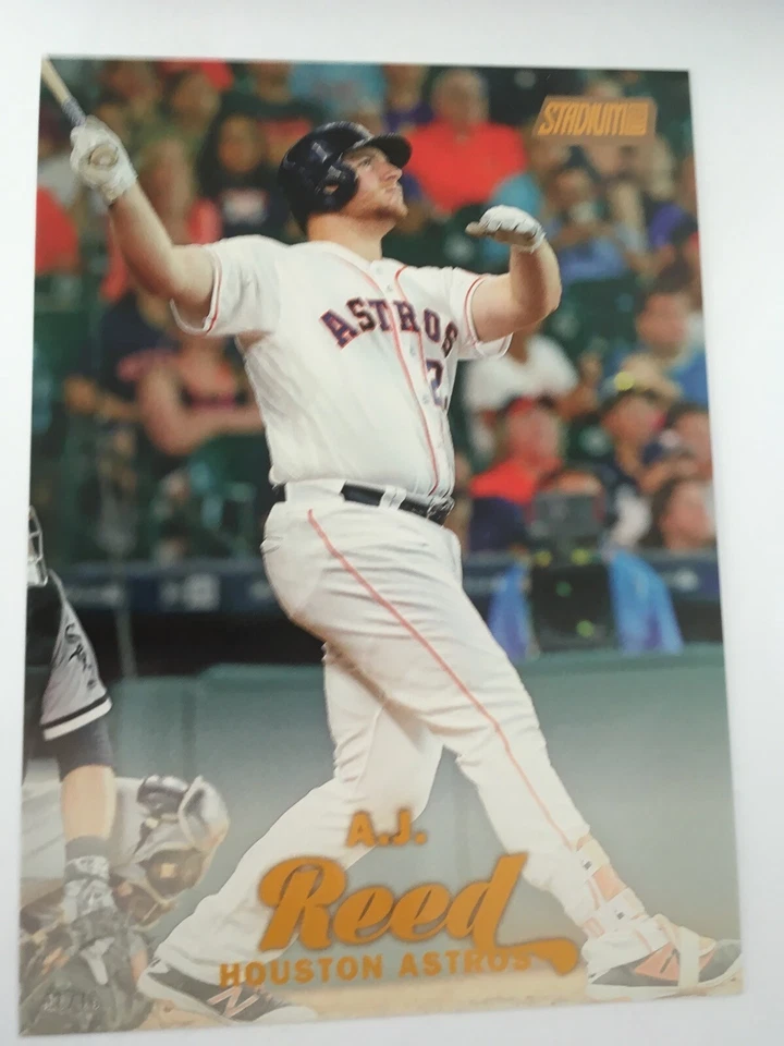 2017 Topps Stadium Club Jumbo 5x7 A.J. Reed Astros 180 #’d 02/10 Gold - Image 1 of 1