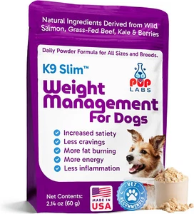 K9 Slim Dog Weight Loss Supplement, Natural Weight Management Dog Food Topper - Picture 1 of 7