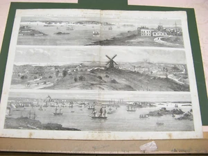 PANORAMIC VIEW OF HELSINGFORS BALTIC SEA FROM ILLUSTRATED NEWS C1855 VGC - Picture 1 of 1