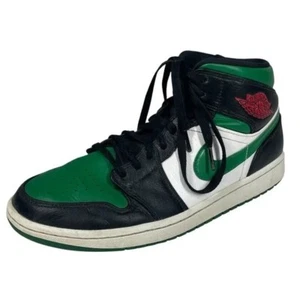 Nike Air Jordan 1 Mid Green Toe Shoes Sneakers Size 9.5 554724-067 Basketball - Picture 1 of 8