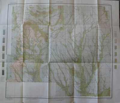 Mapa de suelo a color del condado de Prentiss Mississippi Booneville Baldwyn Wheeler MS 1907 Foto 1 de 4