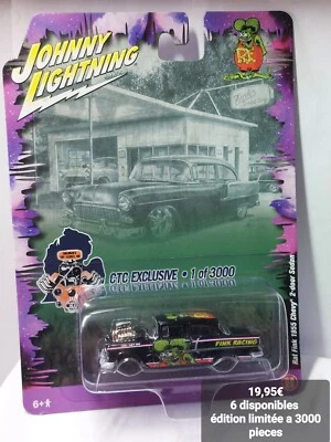 Johnny Lightning 1/64 🇨🇵 Rat Fink, 1955 Chevy 2-door Sedan - Photo 1/4