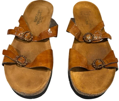 Sandalia Naot Shoe Mujer Talla L10 Marrón Estrás Hebilla Talla 41 Foto 1 de 4