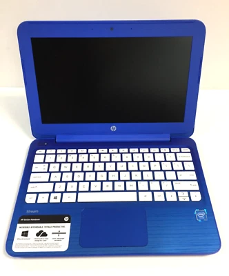 HP Stream 11-r014wm 11.6" Laptop intel N3050/2GB RAM/32GB eMMC/Win 10, Blue - Image 1 of 4