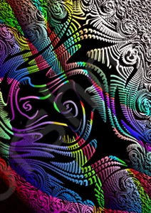 The Complex of Life Rainbow Multicolor Rose Fractal Abstract Modern Art Image - Picture 1 of 1