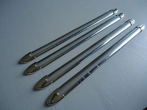 CAR BUMPER MOULDING TRIM SCRATCH PROTECTOR SILVER CHROME  X 4 PIECES - Picture 1 of 6