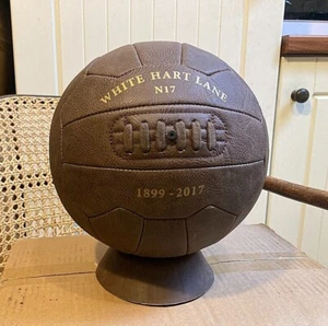 Antique leather style display football WHITE HART LANE N17. Tottenham fans gift - Picture 1 of 1