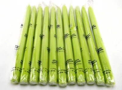 Lote 12 x 15" Price's Venetian Spring Green Candles 10 horas aprox. tempo de queima - Imagem 1 de 3