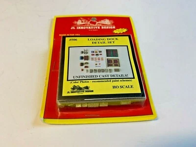 JL Innovative Loading Dock Detail Set 1/87 HO Metal Model Railroad Kit #506 - Image 1 of 2