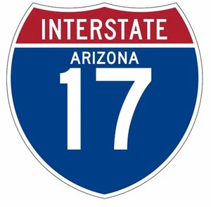 Interstate 17 Aufkleber Sticker R891 Autobahnschild - Bild 1 von 1