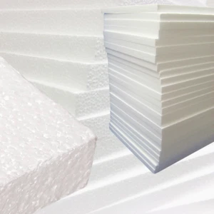 WHITE FOAM PACKING SHEETS 600X400X25MM EPS70 POLYSTYRENE INSULATION BOARDS - Picture 1 of 8