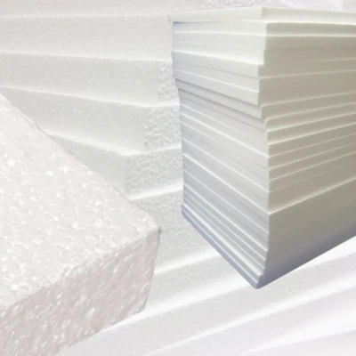 WHITE FOAM PACKING SHEETS ALL SIZES/ANY QTY POLYSTYRENE INSULATION BOARDS - Image 1 of 4