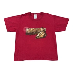 Vintage Y2K 2000s Boy Scouts Of America Graphic T Shirt Red Youth Boys Size L - Picture 1 of 7