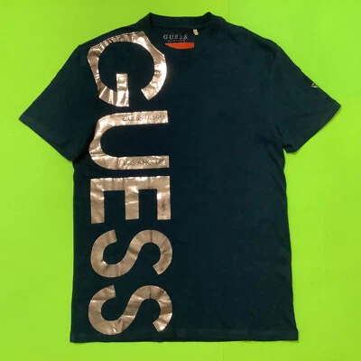 GUESS Los Angeles Men’s Short Sleeve T-Shirt Size SMALL Blue w/Silver Cotton - Image 1 of 4