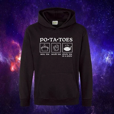 GILDAN Potatoes Lord Of The Rings LOTR Inspired Adults/Kids Unisex HOOD HOODIE