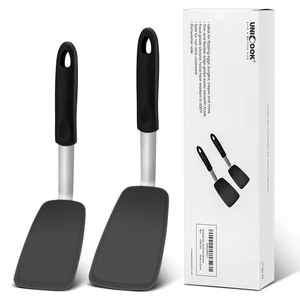 Flexible Silicone Spatula Turner 2 Pack, 600°F Heat Resistant Spatula for Non... - Bild 1 von 9