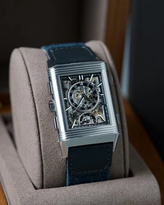 Jaeger-LeCoultre Reverso Tribute Cronógrafo Azul NUEVO SET COMPLETO Q389848J Foto 1 de 4