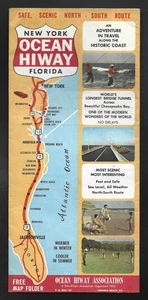 Mapa de Nueva York a Florida 1965 Ocean Hiway Association - Imagen 1 de 1