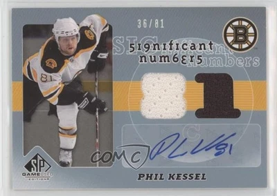 2008-09 SP Game Used Edition Significant Numbers /81 Phil Kessel #SN-PK Auto - Image 1 of 2
