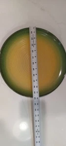 Vtg Rowantrees Pottery SIGNED Blue Hill Maine Platter 12" Yellow Green USA - Picture 1 of 7