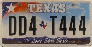 Texas Lone Star TRIPLE Dígito 4 444 matrícula repetición DD4 T444 número TX - Imagen 1 de 7