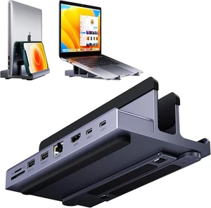 Estación de acoplamiento USB C 8 en 1 QUUGE | 4K HDMI 100W PD para MacBook Dell HP - Imagen 1 de 8