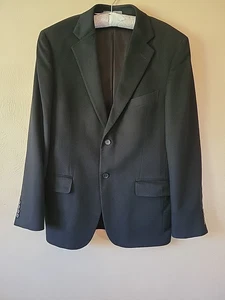 John W Nordstrom Cashmere Signature Blazer Loro Piana Italy 40R Black Coat - Picture 1 of 23