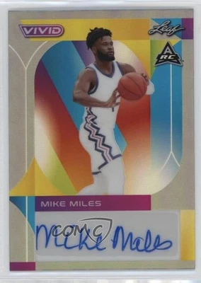 2022-23 Leaf Vivid Gray /40 Mike Miles Jr Mike Miles #BA-MM3 Auto - Image 1 of 2