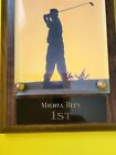MIGHTA BEEN 1ST Engraved Golf Wooden Plaque Award Trophy Funny Gift Father Son