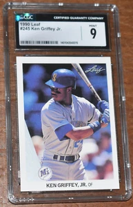 1990 Leaf #245 Ken Griffey Jr. - Seattle Mariners OF - Beauty - CGC 9 Mint - Picture 1 of 2
