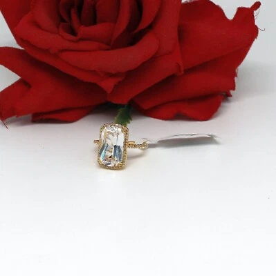 Sterling Silver NWT JTV Lab Created White Sapphire Ring Size 8 5.14g CAT RESCUE - Image 1 of 3