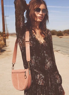 $445 NUEVO CON ETIQUETAS VESTIDO DE SEDA ESTAMPADO MANGA LARGA ELIZABETH AND JAMES NEGRO MU Foto 1 de 4