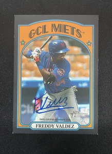 Freddy Valdez | 2021 | Topps | Heritage Minors | Black Auto 37/50 | NY Mets | - Picture 1 of 3