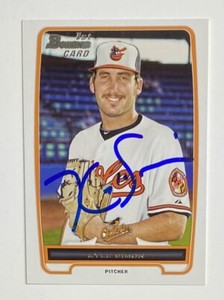 Kyle Simon Signed Bowman #BP56 2012 Card Baltimore Orioles Auto MLB RAD