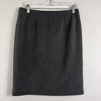 Signature by Larry Levine Pencil Skirt Women's Size 6 Gray Striped Knee Length - Изображение 1 из 4