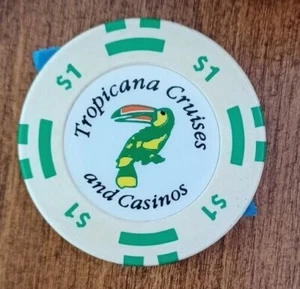 Tropicana Cruises and Casinos extremely rare $1 chip   - Bild 1 von 1