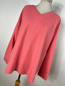 D&Co 1X Shirt Oberteil Rosa Waffelstruktur Langarm Damen Classic Basic D2 - Bild 1 von 6