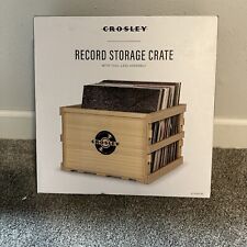 Crosley AC1048A-NA Scatola di archiviazione dischi impilabile contiene fino a 60 album, naturale