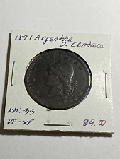 1891 Argentina 2 Centavos