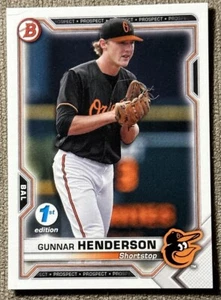 Gunnar Henderson 2021 Bowman 1st Edition #BFE-49 Orioles Prospect Card - Picture 1 of 2