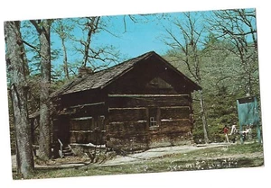 LOG CABIN MUSEUM Turkey Run State Park PARKE COUNTY Indiana Postcard Koppel  - Picture 1 of 2