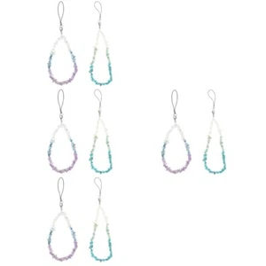 4 PCS Chain Colorful Beaded Phone Lanyard Charm Wrist Strap - Zdjęcie 1 z 12