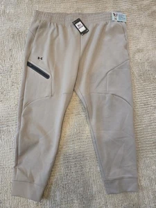 NWT Womens Pants Under Armour Unstoppable Fleece Ankle UA 1379946-203 $100 - Picture 1 of 5