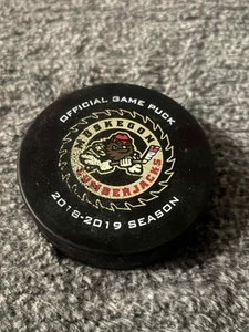 Muskegon Lumberjacks USHL Junior Hockey 2018-2019 Official Game Puck - Picture 1 of 3