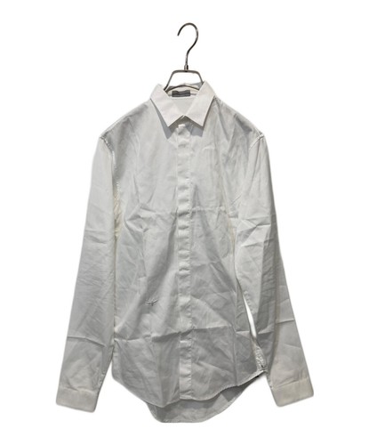 Christian Dior Camicia Abito Ricamata Ape Taglia:37 Bianco Uomo 8E3150460100