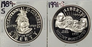 1989-S Congress Commemorative 50c Half Dollar Choice Gem Proof DCAM - Picture 1 of 2