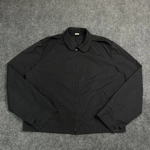 VTG 1980s U.S. Navy Creighton Windbreaker Jacket | Black Sz L | Made in USA - Picture 1 of 19
