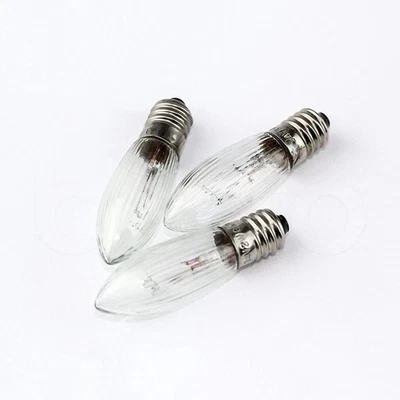 BENROSS 3 x Candle Arch Bulb Christmas Bridge Replacement 3W 34v Spare E10 Screw Light