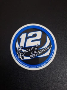 Ryan Newman #12 3 ZOLL RUNDER AUFKLEBER STICKER BRANDNEU! - Bild 1 von 2