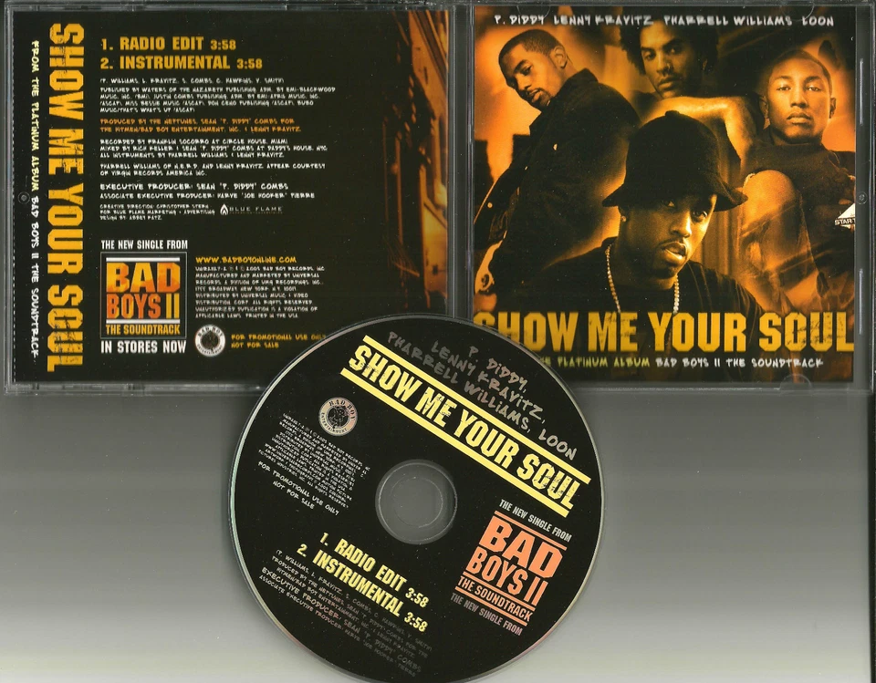 LENNY KRAVITZ & PHARRELL WILLIAMS Show Me your Soul EDIT & INSTRUMENTAL PROMO CD Foto 1 de 1